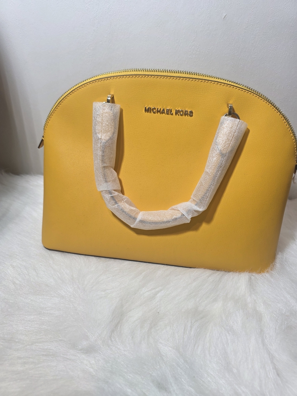 Michael Kors Yellow Dome Satchel Bag